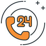 24/7 telephone support