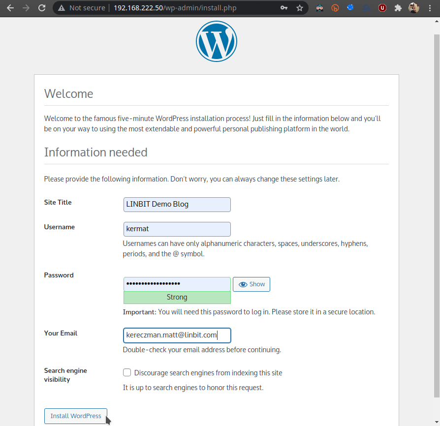 WordPress Installer