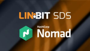 linbit sds logo and nomad logo